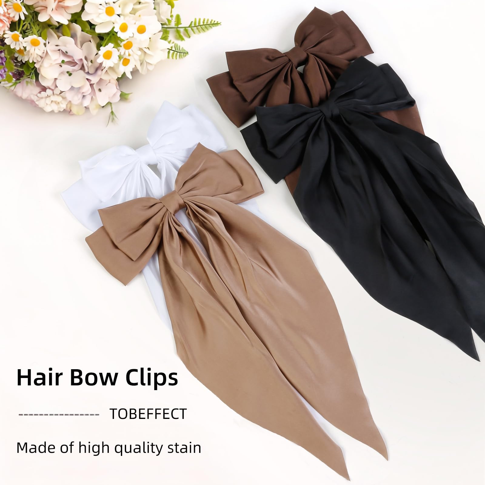 Tobeffect pink hair clip long tails adds playful charm to looks.