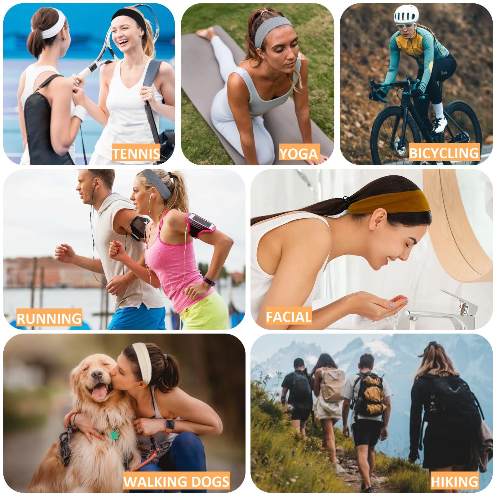 Tobeffect headbands soft cotton-polyester blend; breathable and comfortable for all-day wear.