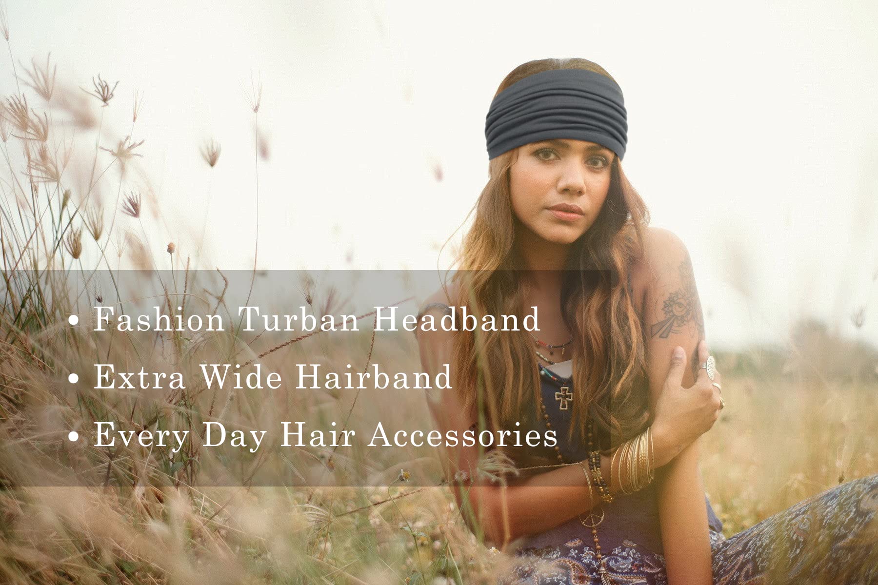 Tobeffect non-slip wide headband stays in place during workouts.