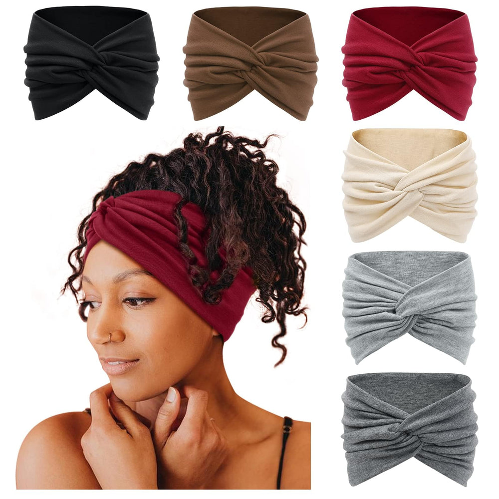 Tobeffect wide headband with front knot offers all-day coverage and secure fit