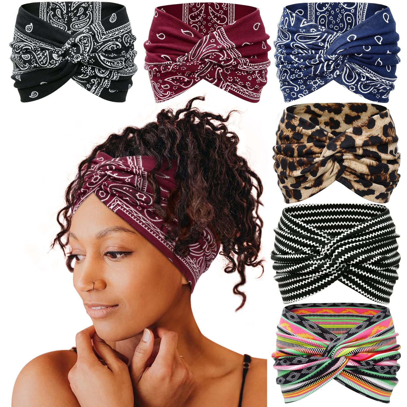 Tobeffect wide headbands front view showing secure all-day wear