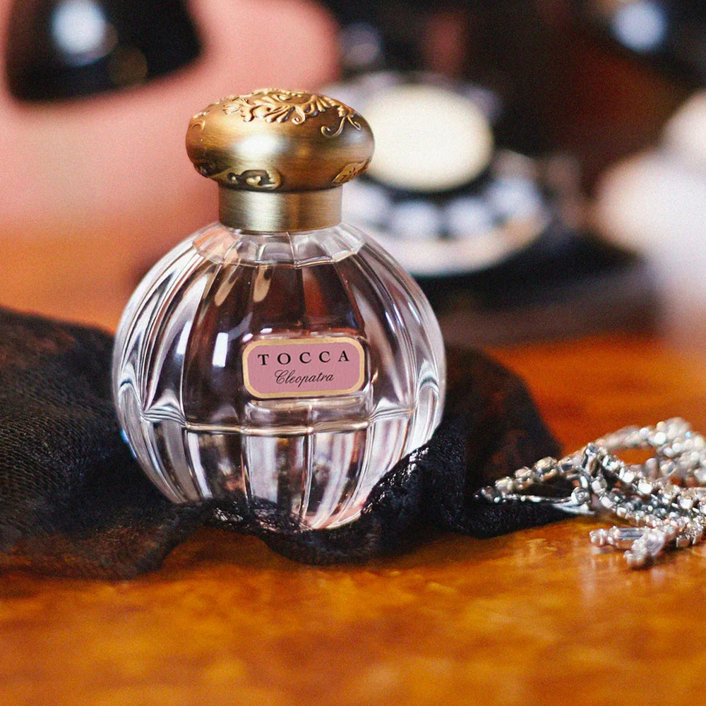 TOCCA Cleopatra perfume bottle 1920s cut-glass reveals luxury and timeless elegance