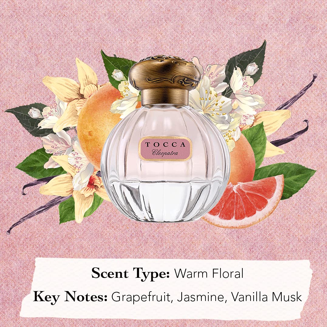 TOCCA Cleopatra perfume gift-ready box highlights elegant gifting potential