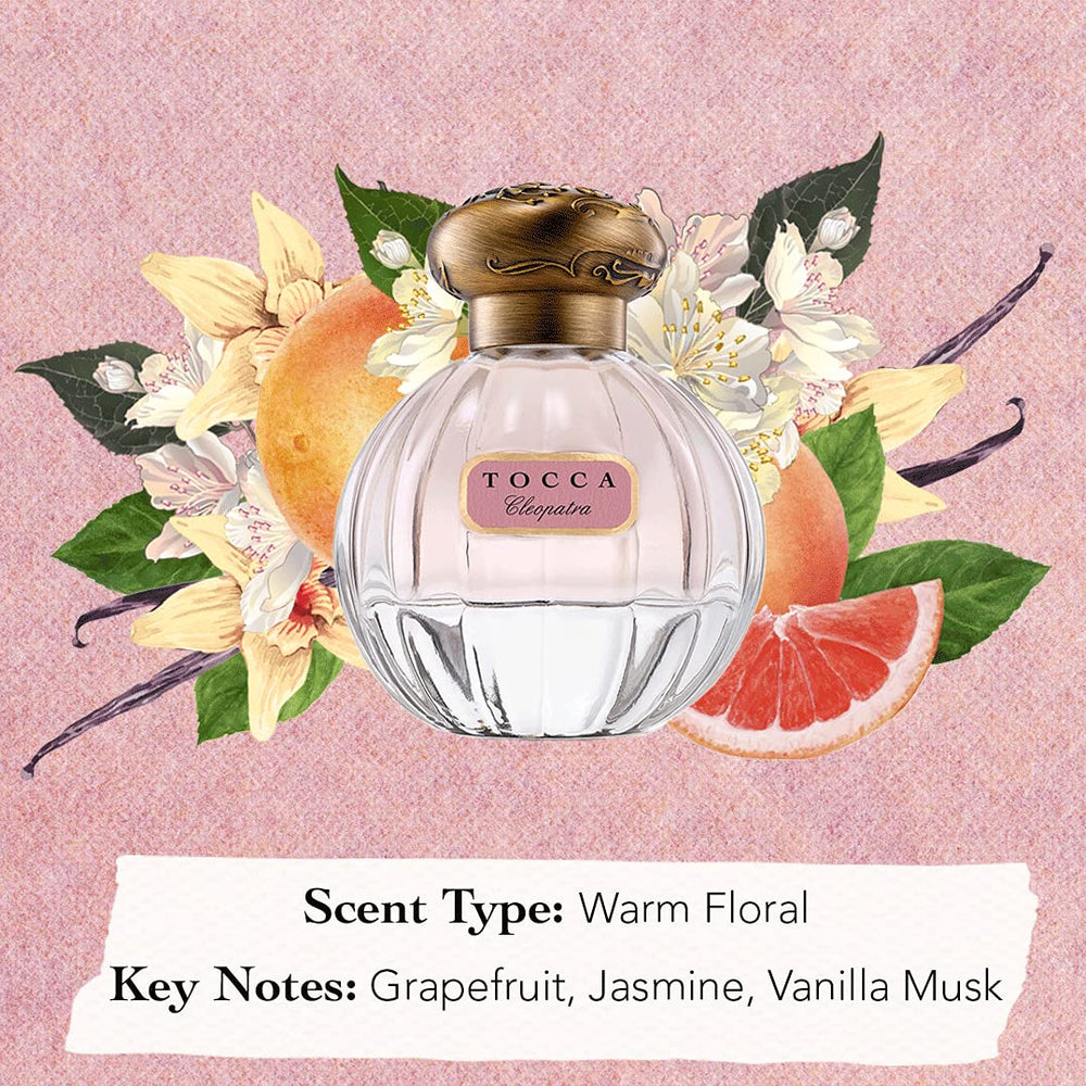 TOCCA Cleopatra perfume gift-ready box highlights elegant gifting potential