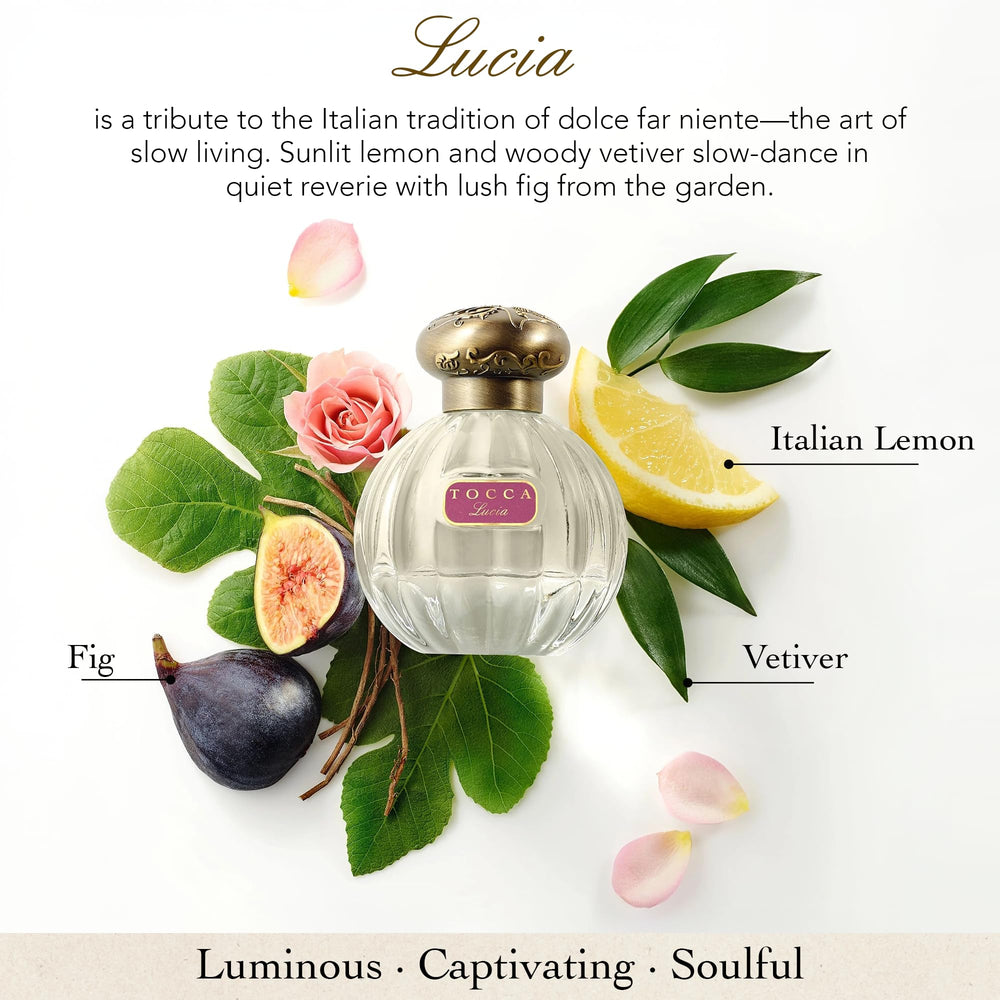 Tocca Wonders cut-glass bottle design inspired by the 1920s.