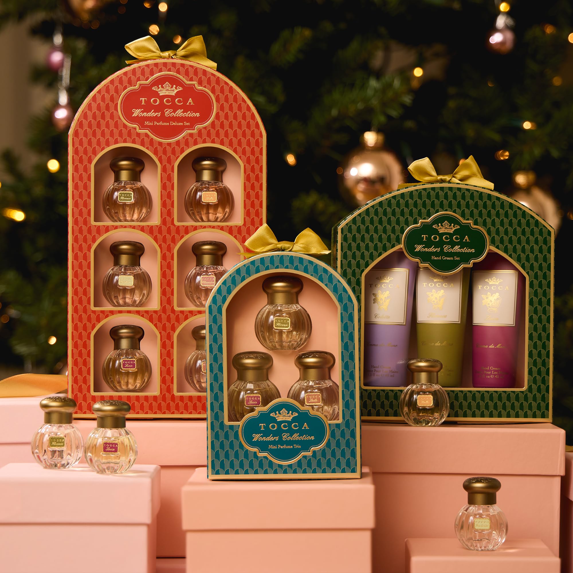 Tocca Wonders vanity-ready set for on-the-go scent refreshes.