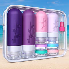 Tocelffe 3 oz silicone bottles with drip-free valve for spill protection