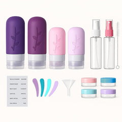 Tocelffe leak-proof silicone bottles with sturdy flip-top lids protect contents during travel