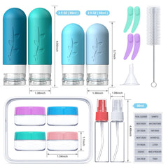 Tocelffe silicone bottles 3oz/90ml with leak-proof design for secure travel