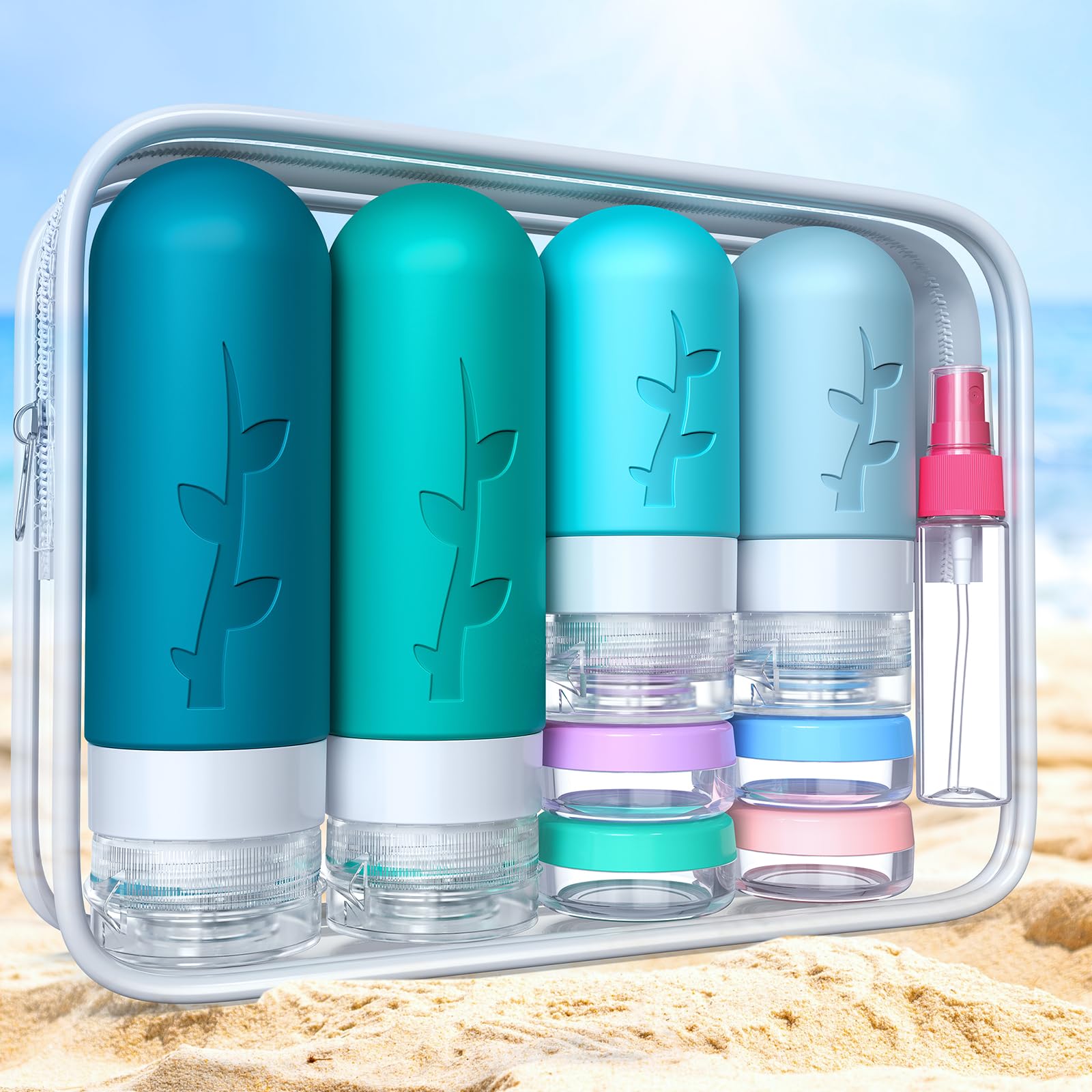 Tocelffe complete travel essentials kit for cosmetics and toiletries