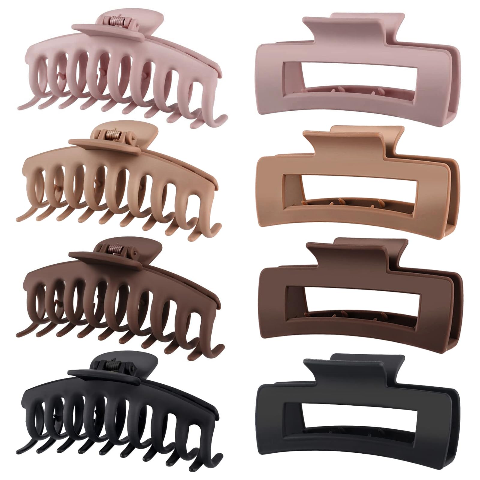 TOCESS big hair claw clip matte neutral closeup showing secure grip and durable build