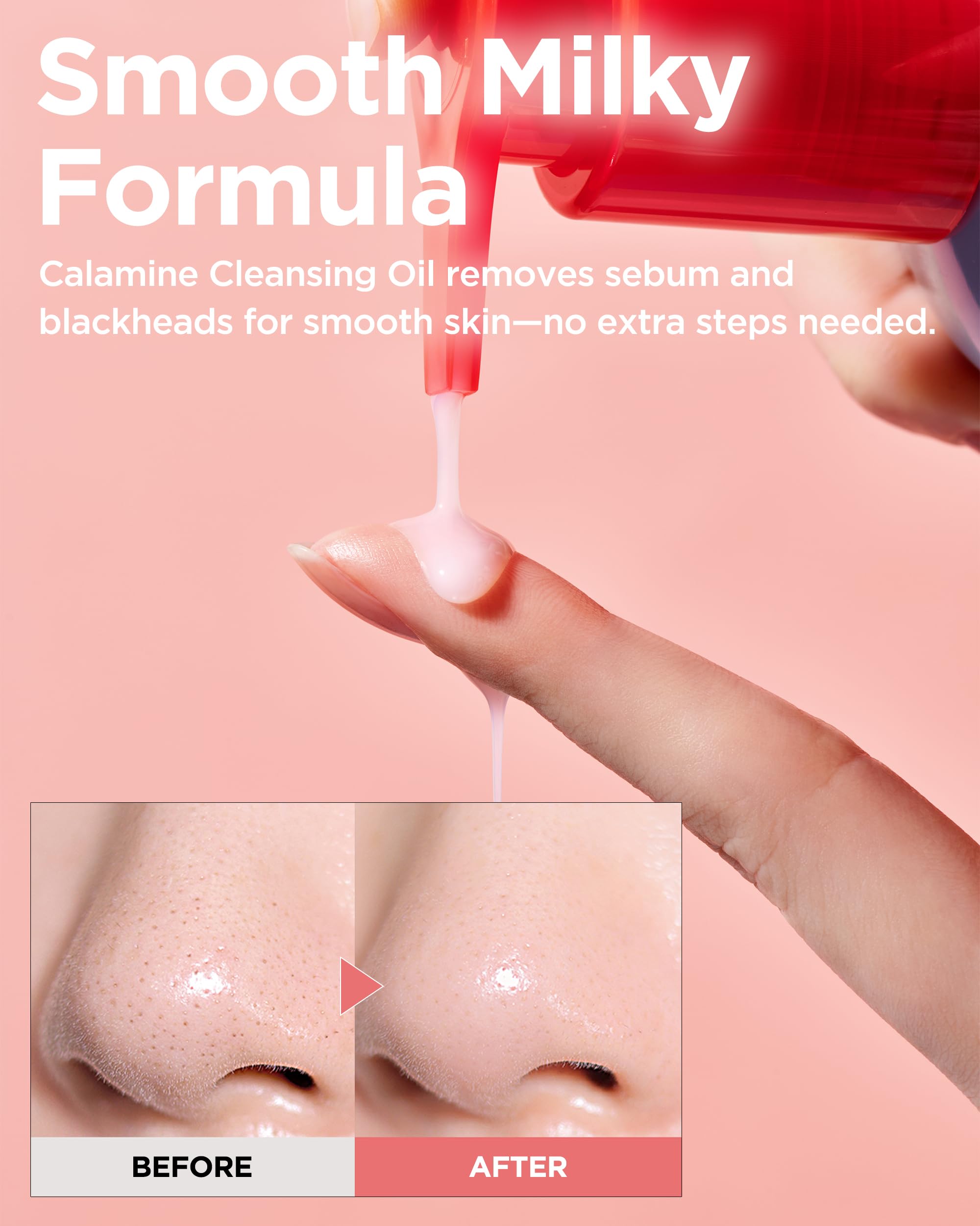 TOCOBO Calamine Pore Control Cleansing Oil emulsion milky texture after water addition.
