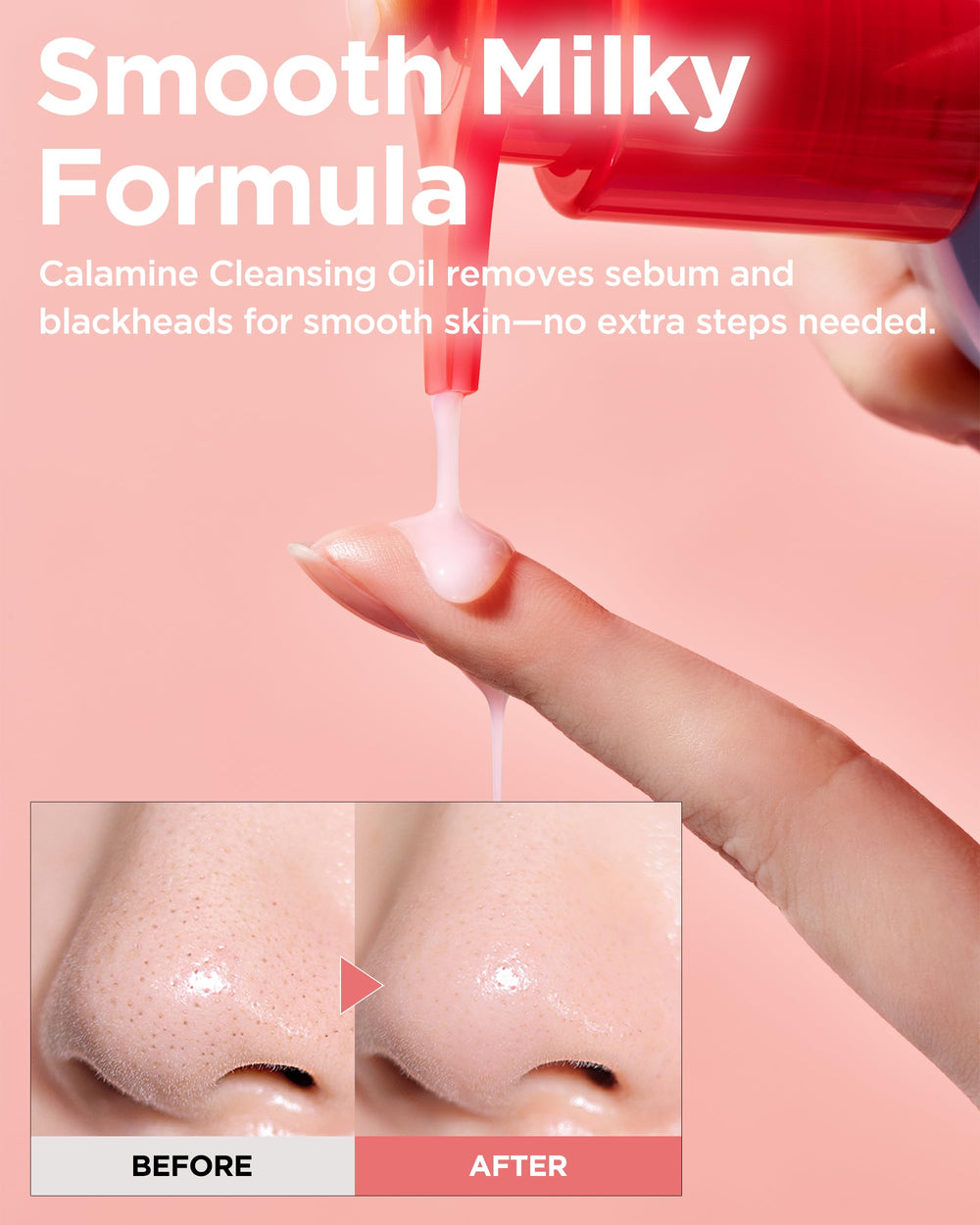 TOCOBO Calamine Pore Control Cleansing Oil emulsion milky texture after water addition.