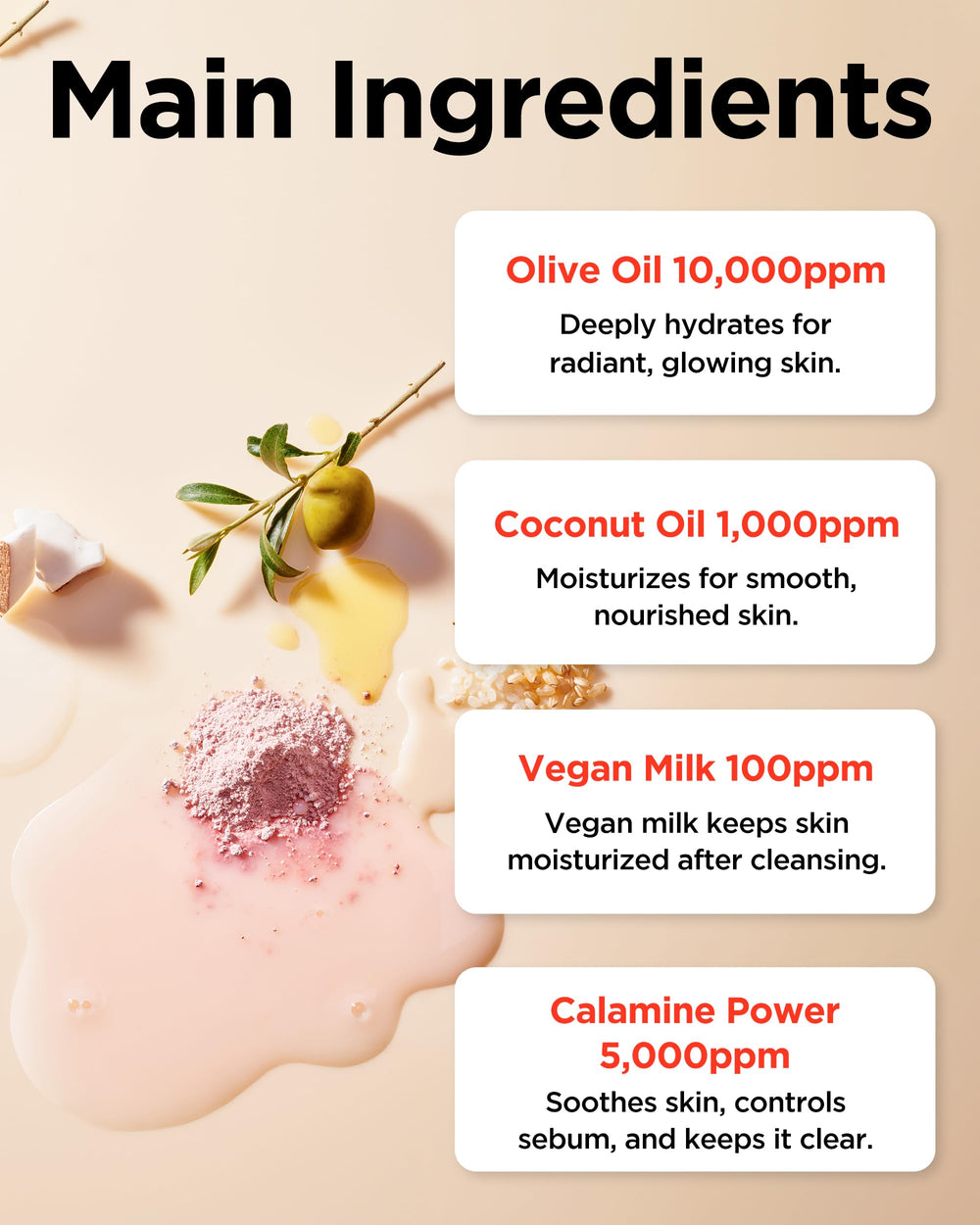 TOCOBO Calamine Pore Control Cleansing Oil ingredients blend calamine olive coconut.