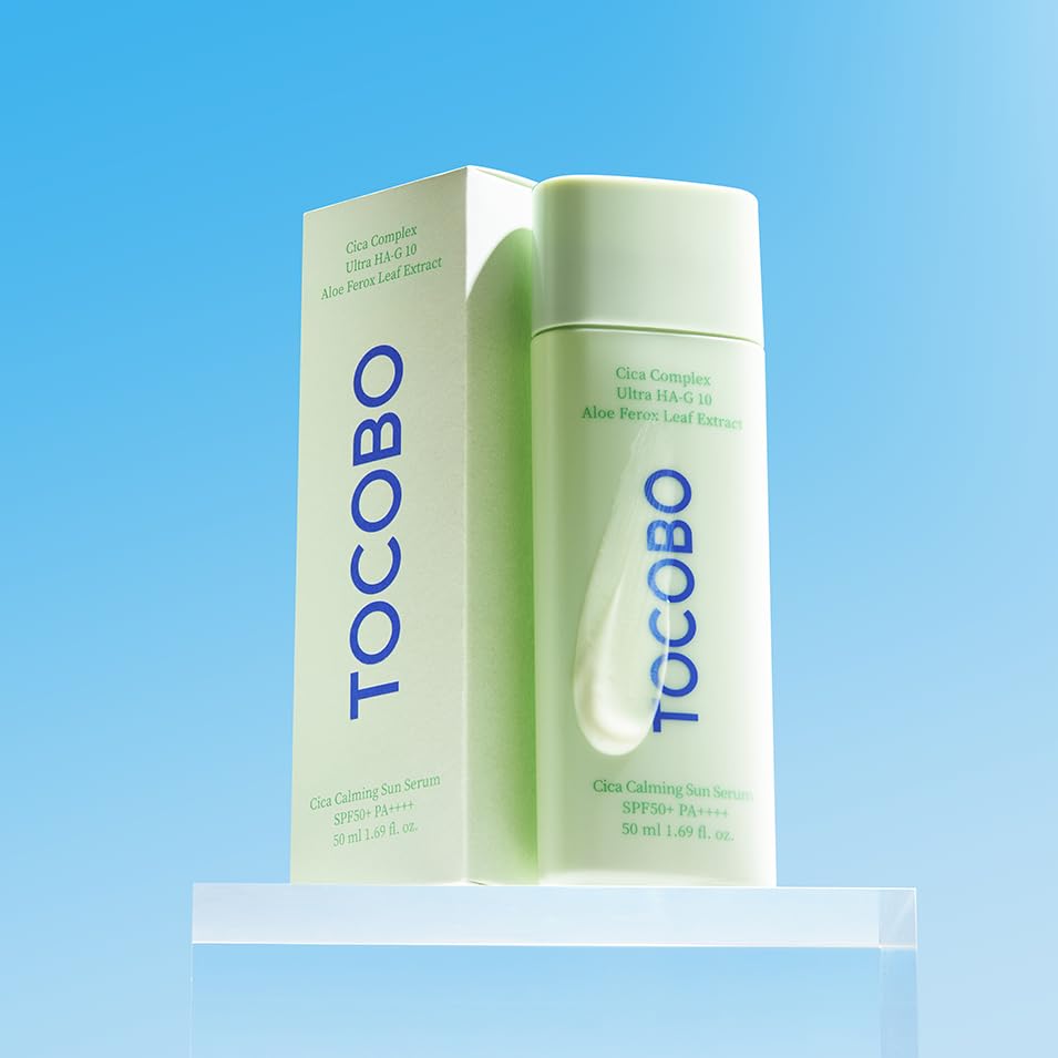 TOCOBO CICA CALMING SUN SERUM aloe-vera gel enhances moisture and comfort