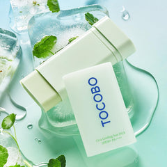TOCOBO Cica Cooling Sun Stick close-up texture highlights quick, light hydration and glide
