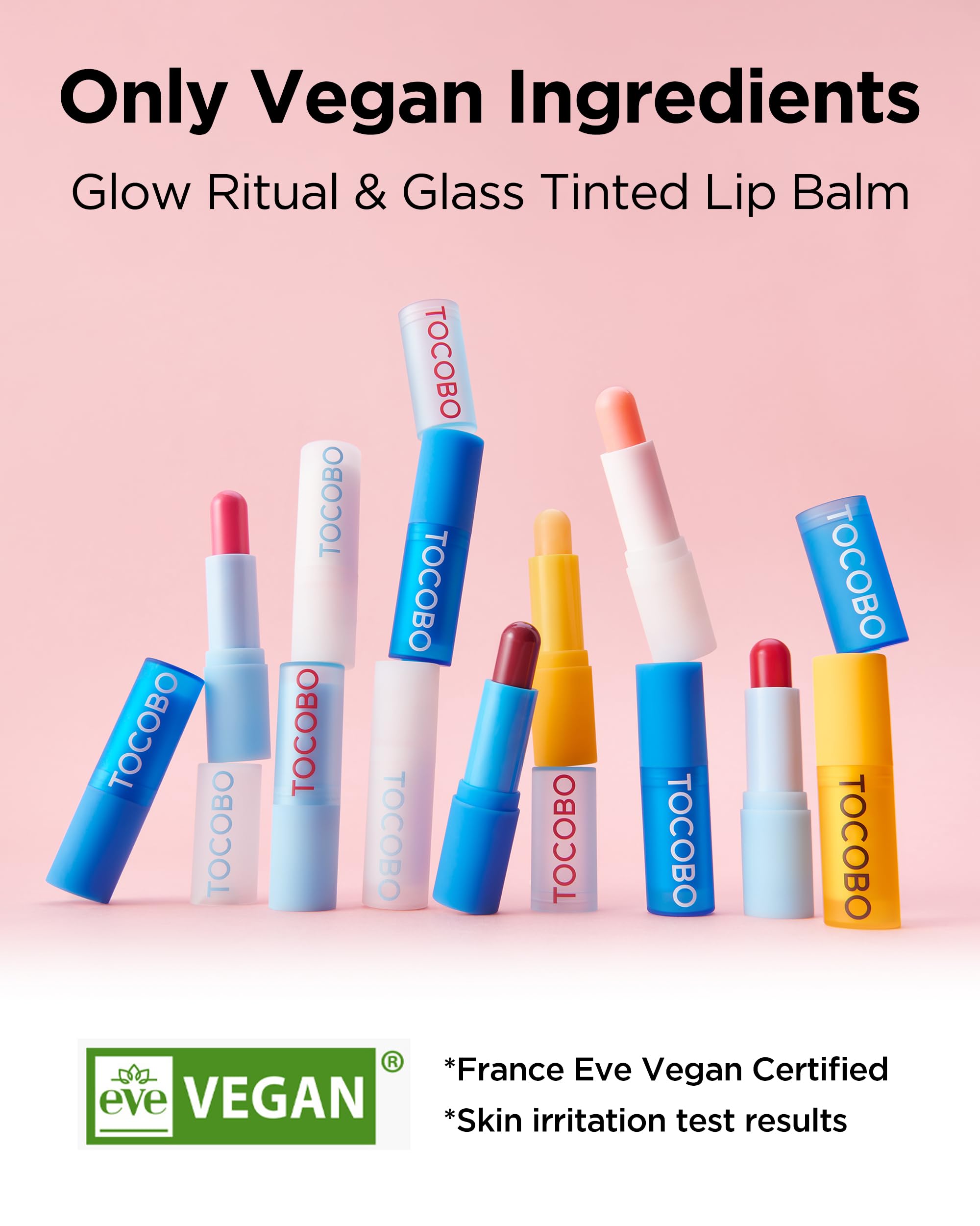 TOCOBO Glow Ritual Lip Balm nude coral tone enhances lively, natural lip glow.