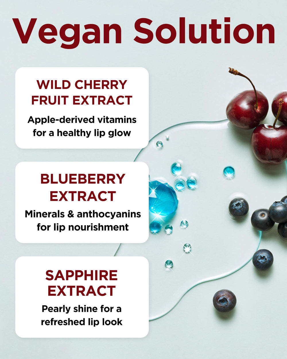 TOCOBO Juicy Berry Lip Oil lip application detail shows even coverage and glossy glow