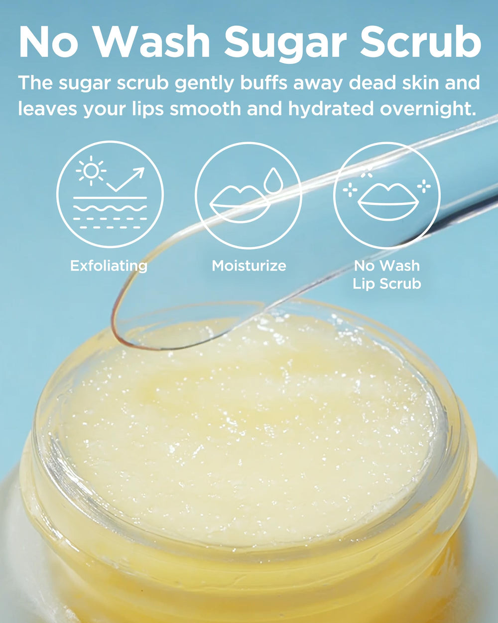 TOCOBO Lemon Sugar Lip Mask melt texture glides on for a luminous lip glow.