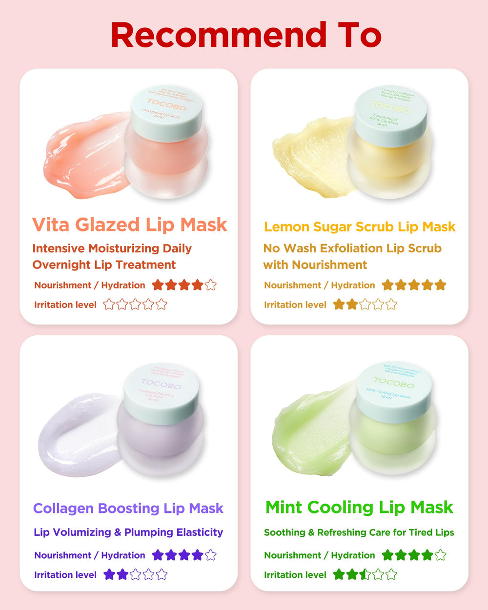 TOCOBO Lemon Sugar Lip Mask overnight routine image highlighting no-rinse nourishment.