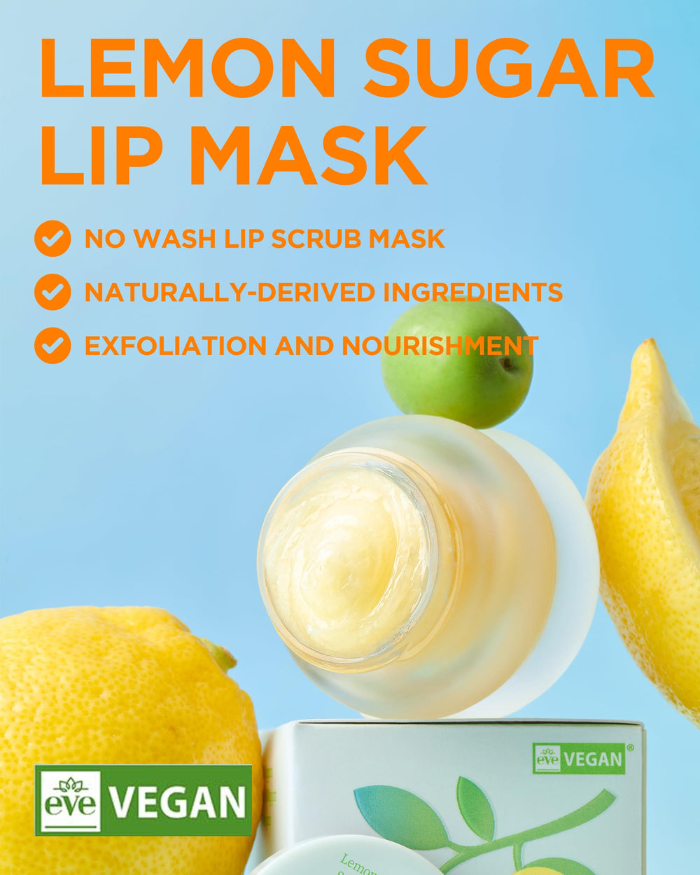 TOCOBO Lemon Sugar Lip Mask spatula application demonstrates gentle exfoliation and nourishment.