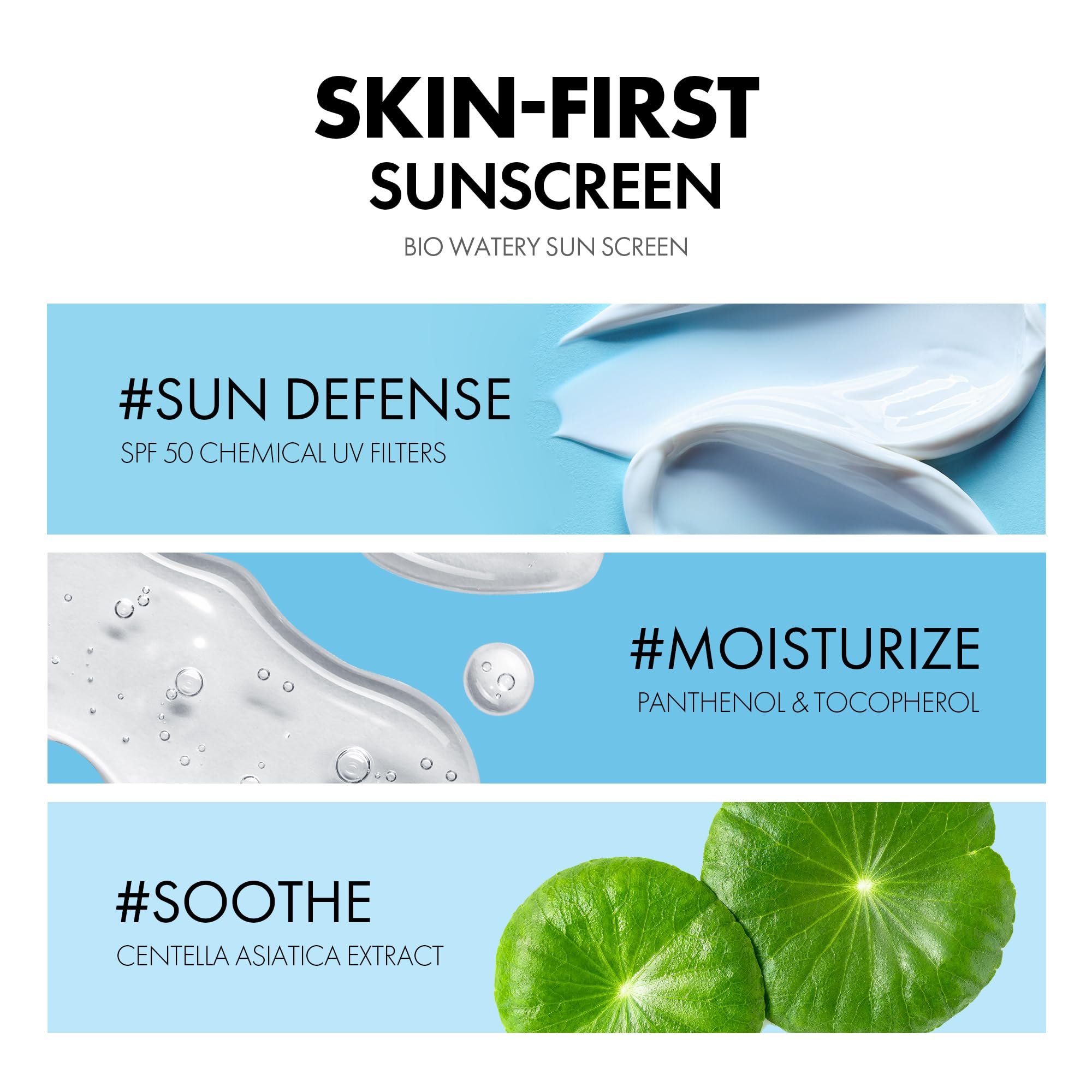 TOCOBO US Bio Watery Sunscreen cotton seed oil barrier supports plump, hydrated skin