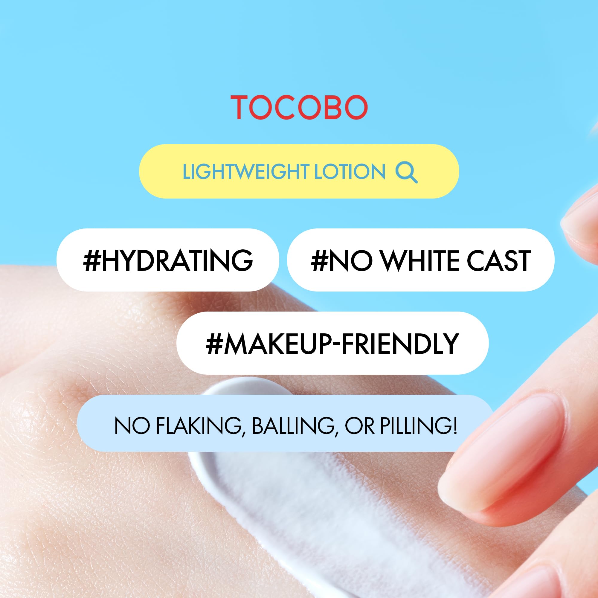 TOCOBO US Bio Watery Sunscreen hyaluronic acid tremella derivative highlights hydration boost for dewy skin