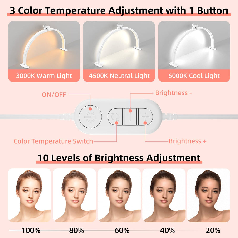 TOELOVE foldable arch nail lamp folded for easy storage and portable use.