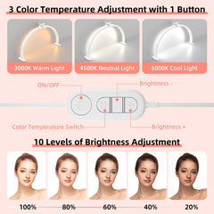 TOELOVE foldable arch nail lamp folded for easy storage and portable use.