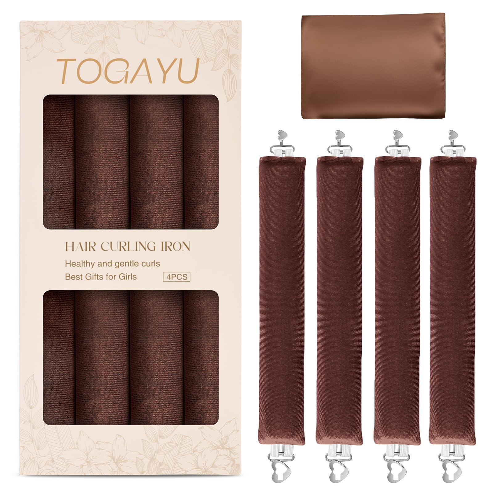 Togayu Heatless Curls overnight set packaging shows convenient, damage-free styling option.