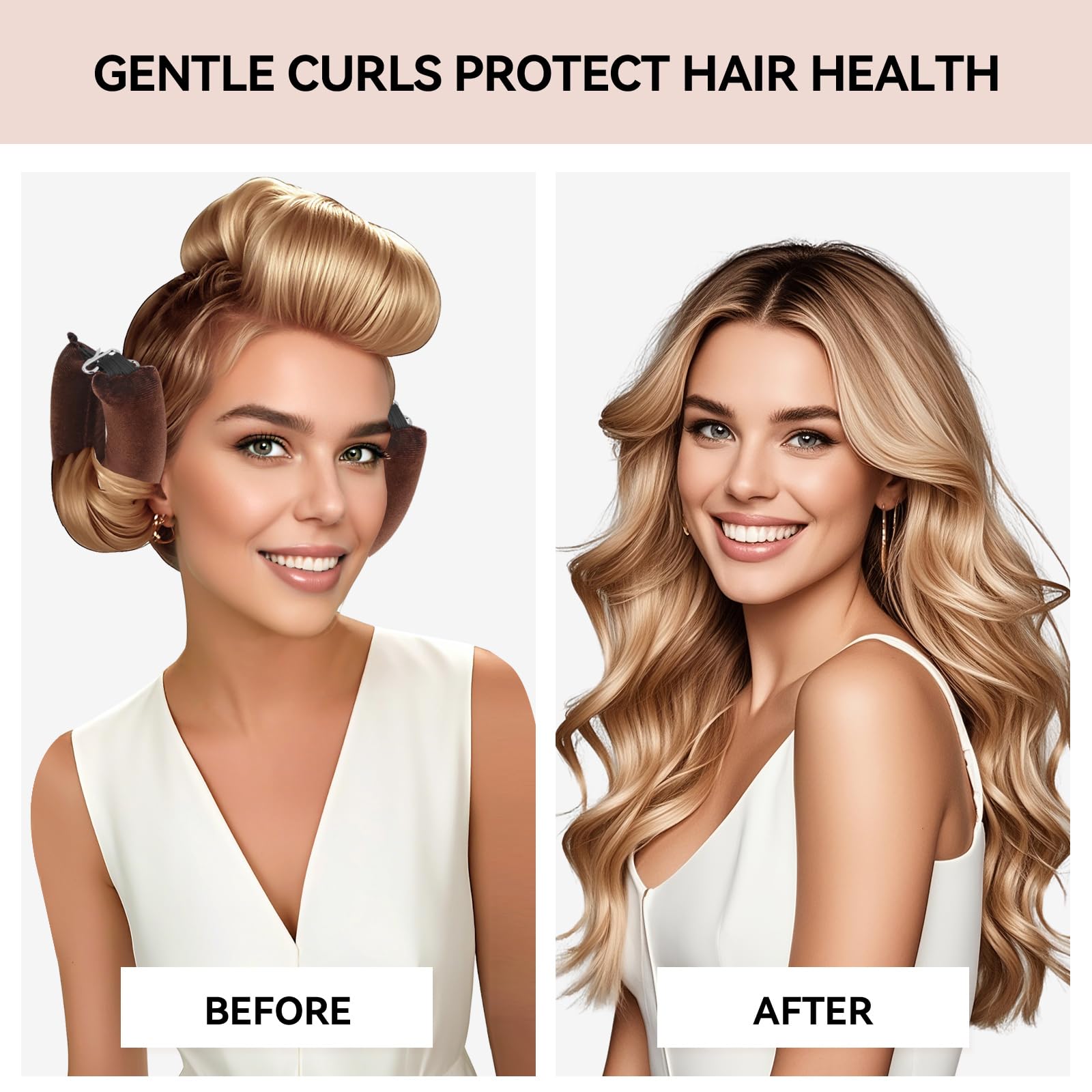 Togayu soft velvet rollers highlight plush texture that protects hair while forming volume.