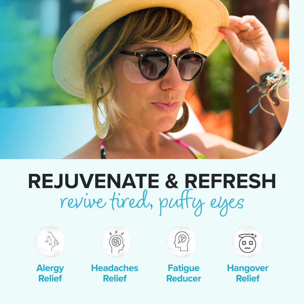 ToGoSpa Ice Water EYES application closeup demonstrates how to use for quick refresh.