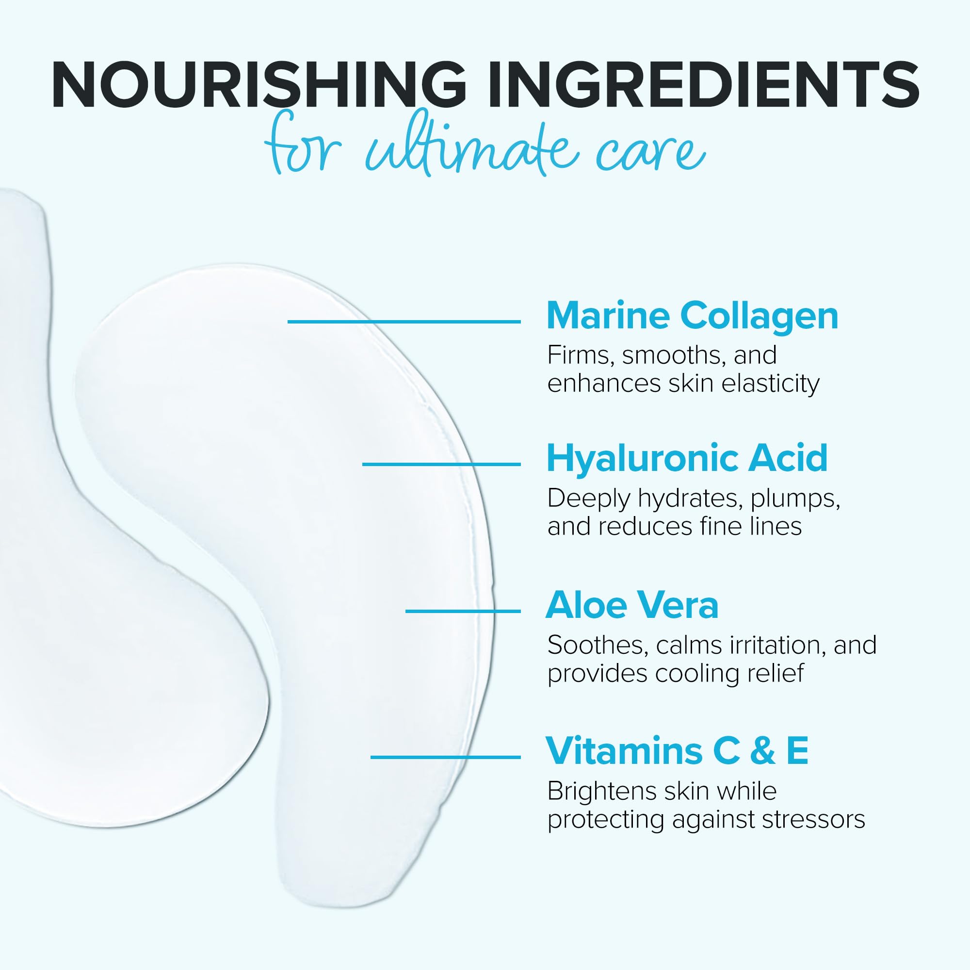 ToGoSpa Ice Water EYES marine collagen formula supports nourishing under-eye skin.