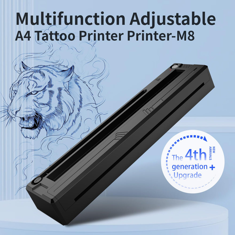 TOHUNZO tattoo stencil printer app screenshot with real-time preview and layout tools