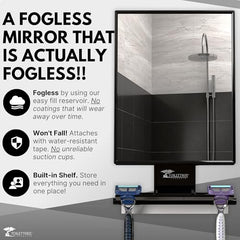 ToiletTree Fogless Shower Mirror adjustable-angle design allows personalized grooming