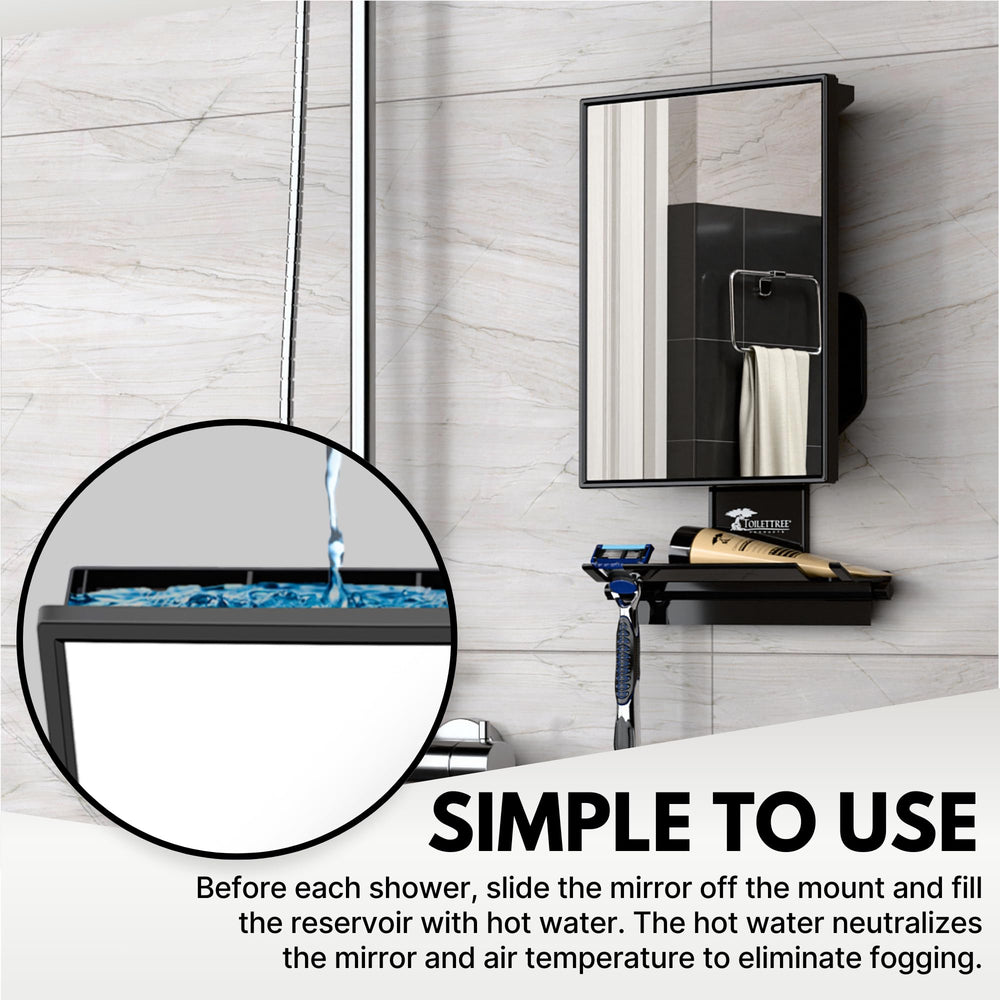 ToiletTree Fogless Shower Mirror rust-proof construction resists moisture in humid bathrooms