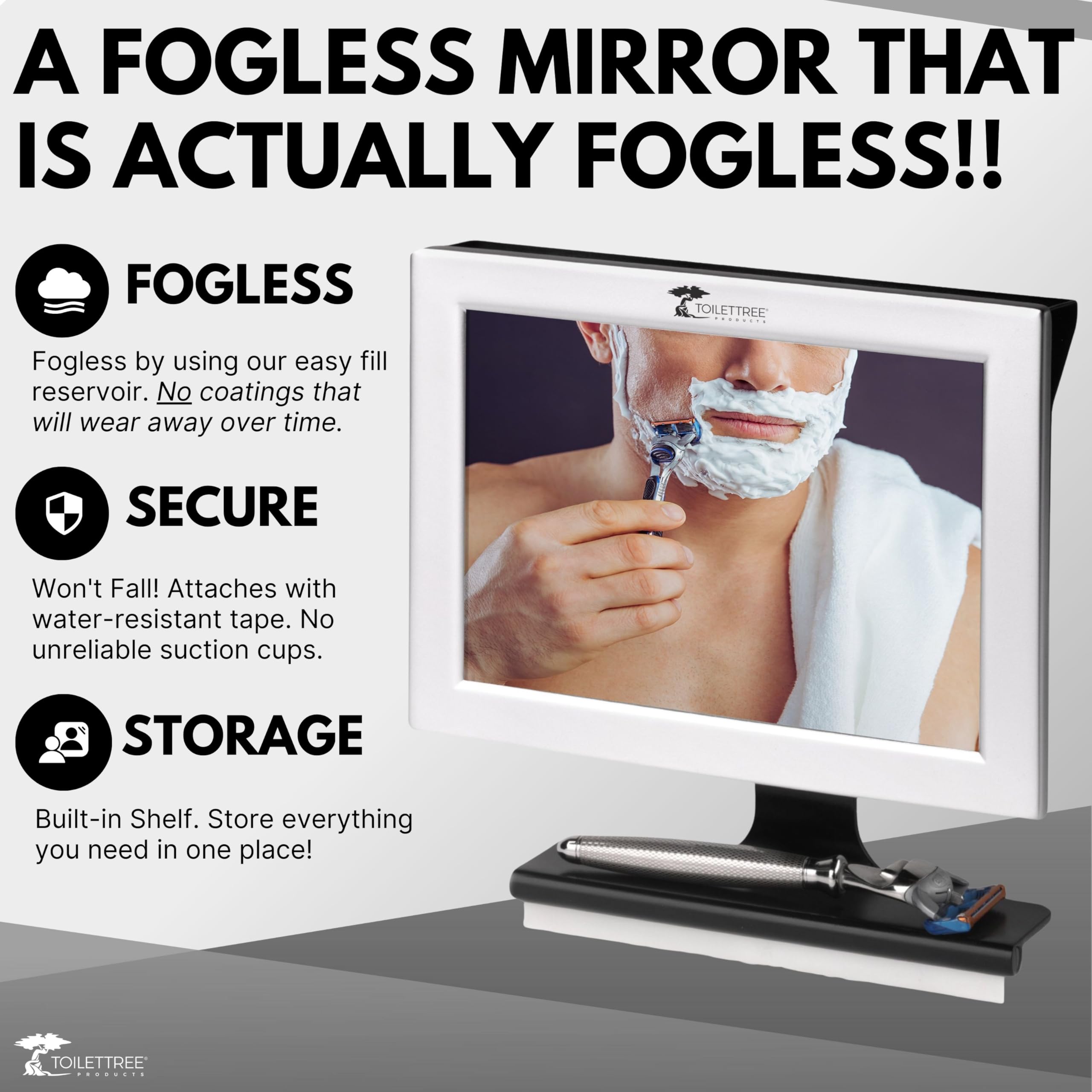 ToiletTree impact-resistant-mirror highlights resilience against accidental bumps in busy bathrooms