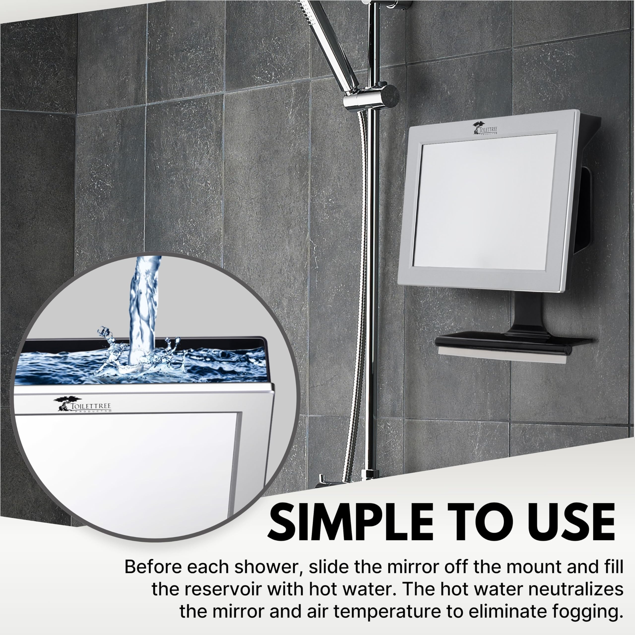 ToiletTree squeegee-included lets you quickly wipe away condensation after use