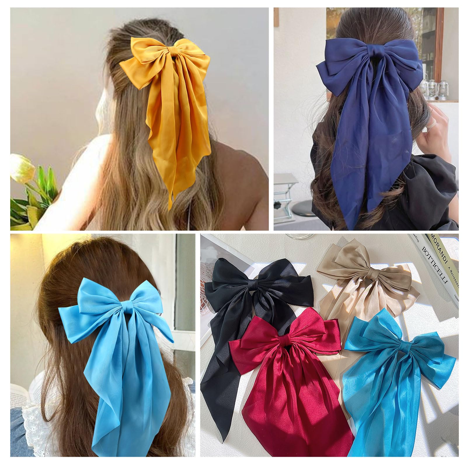 TOKUFAGU durable fabric bows with sturdy back clip for long wear.