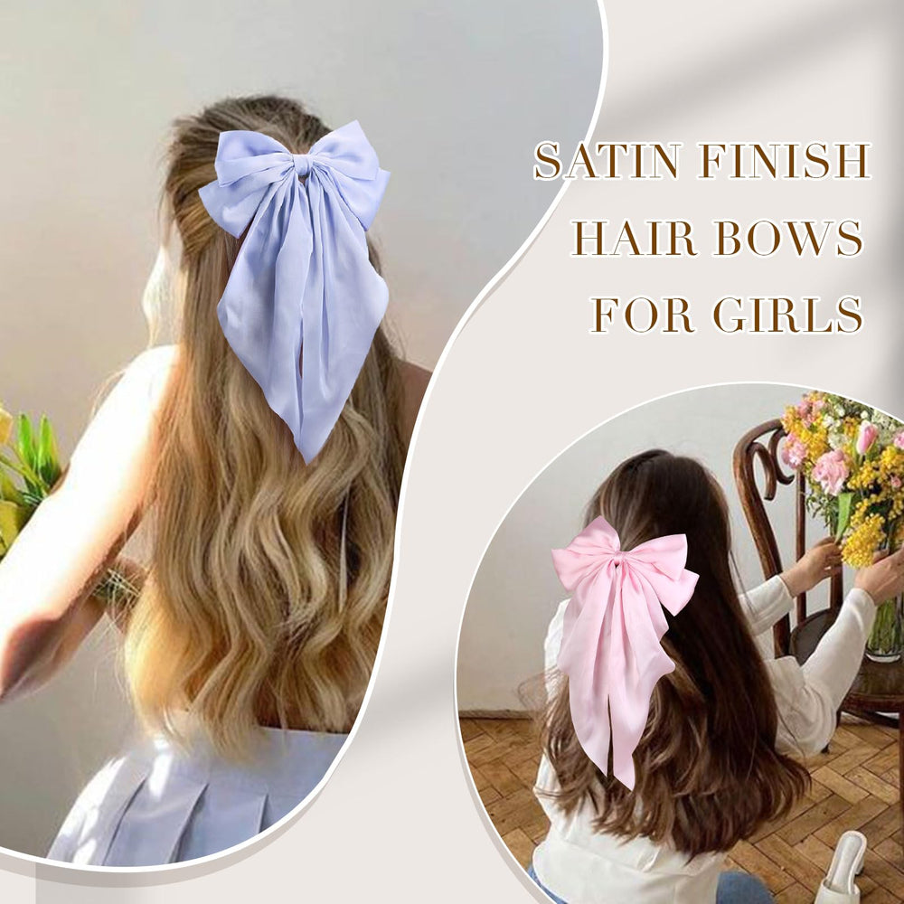 TOKUFAGU oversized bow with long tail for versatile styling