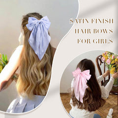TOKUFAGU oversized bow with long tail for versatile styling