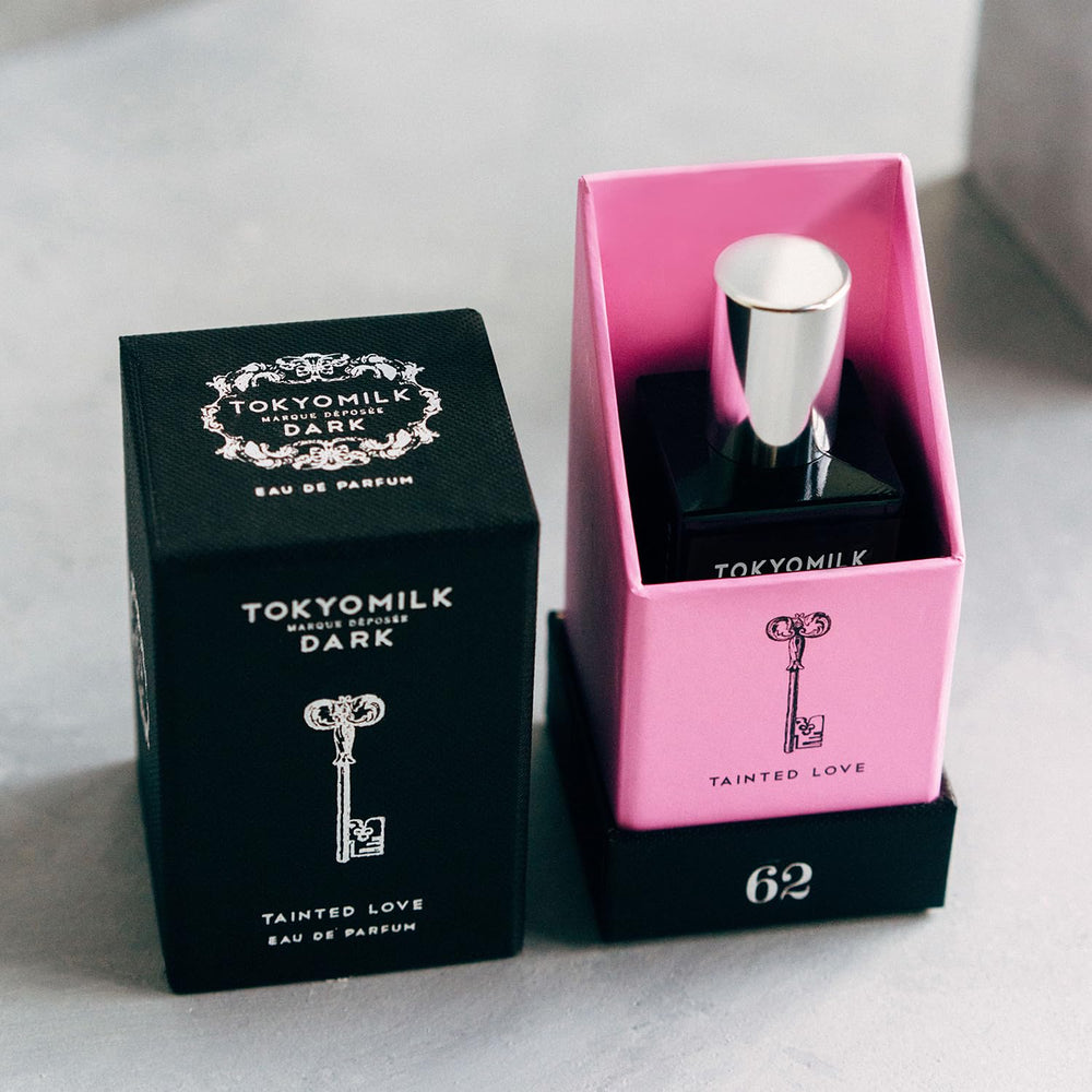 TOKYOMILK Dark Tainted Love box front highlights gift-ready packaging.