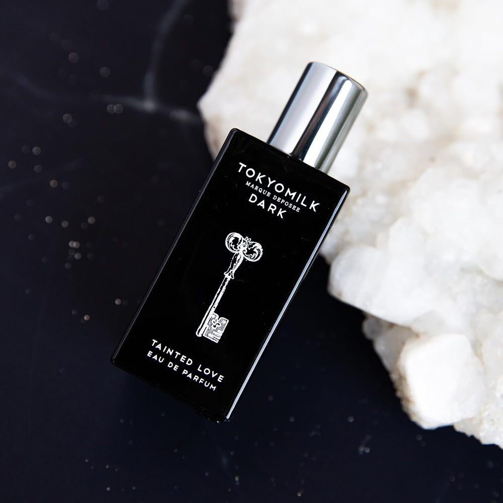 TOKYOMILK Dark Tainted Love sensory ritual promotes self-care moments.