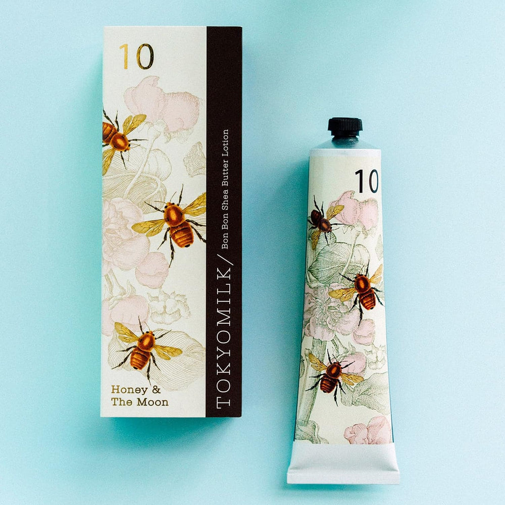TOKYOMILK Honey & The Moon Handcreme ingredients glow reveals nourishing oils and extracts.