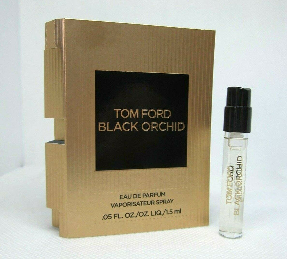 Tom Ford Black Orchid edp bottle closeup for elegant on-the-go fragrance.
