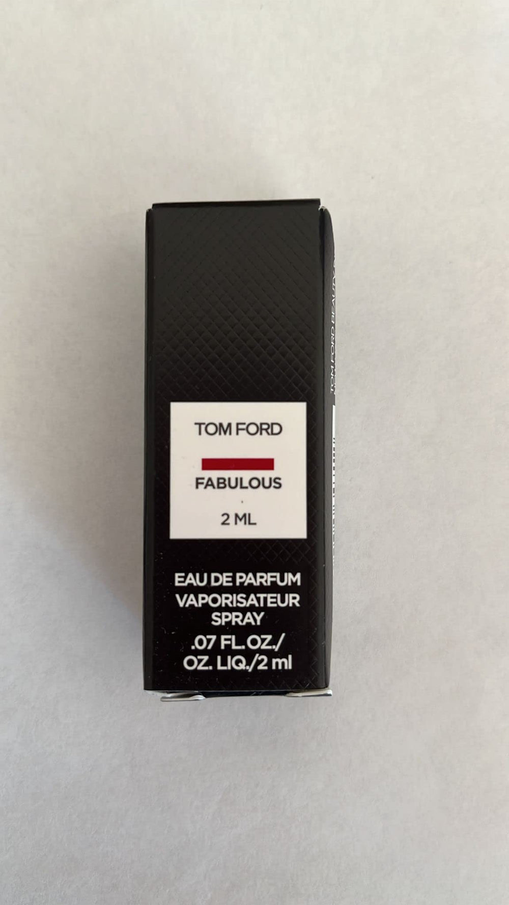 Tom Ford Fabulous 2ml sample bottle for travel-friendly fragrance discovery.