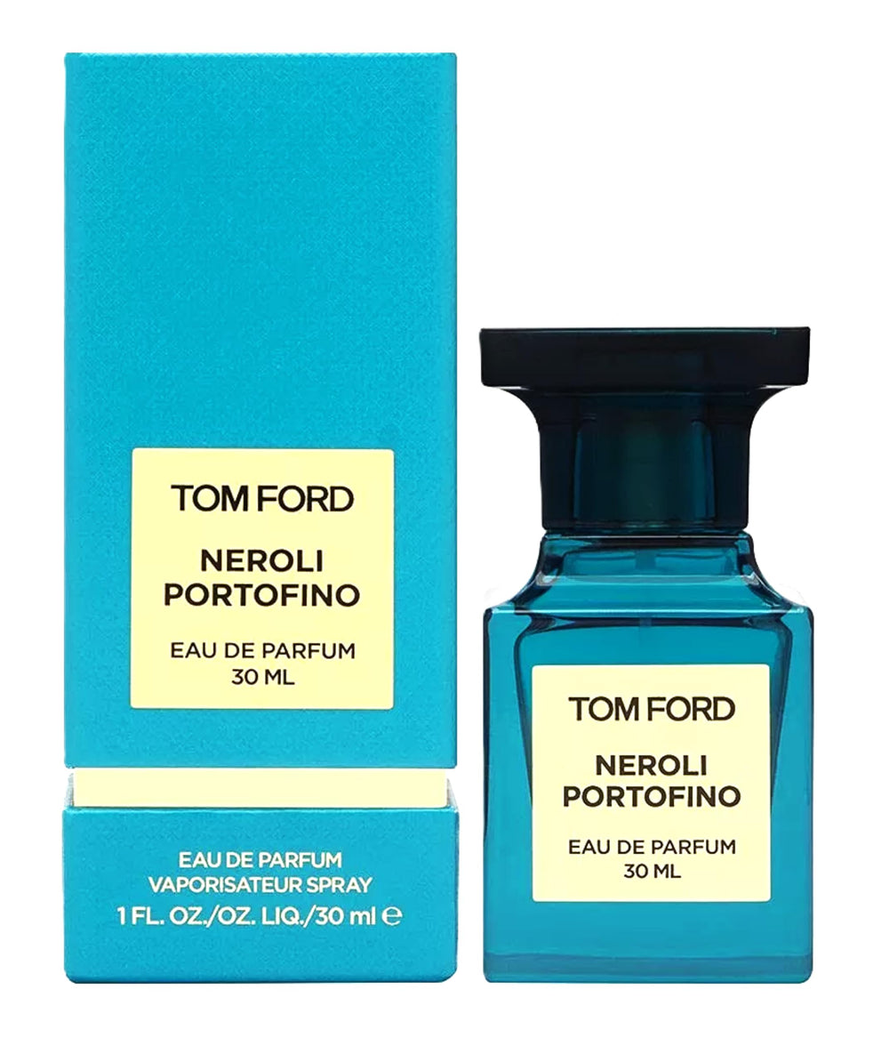 Tom Ford Neroli Portofino EDP splash—versatile scent for daily wear and evenings.