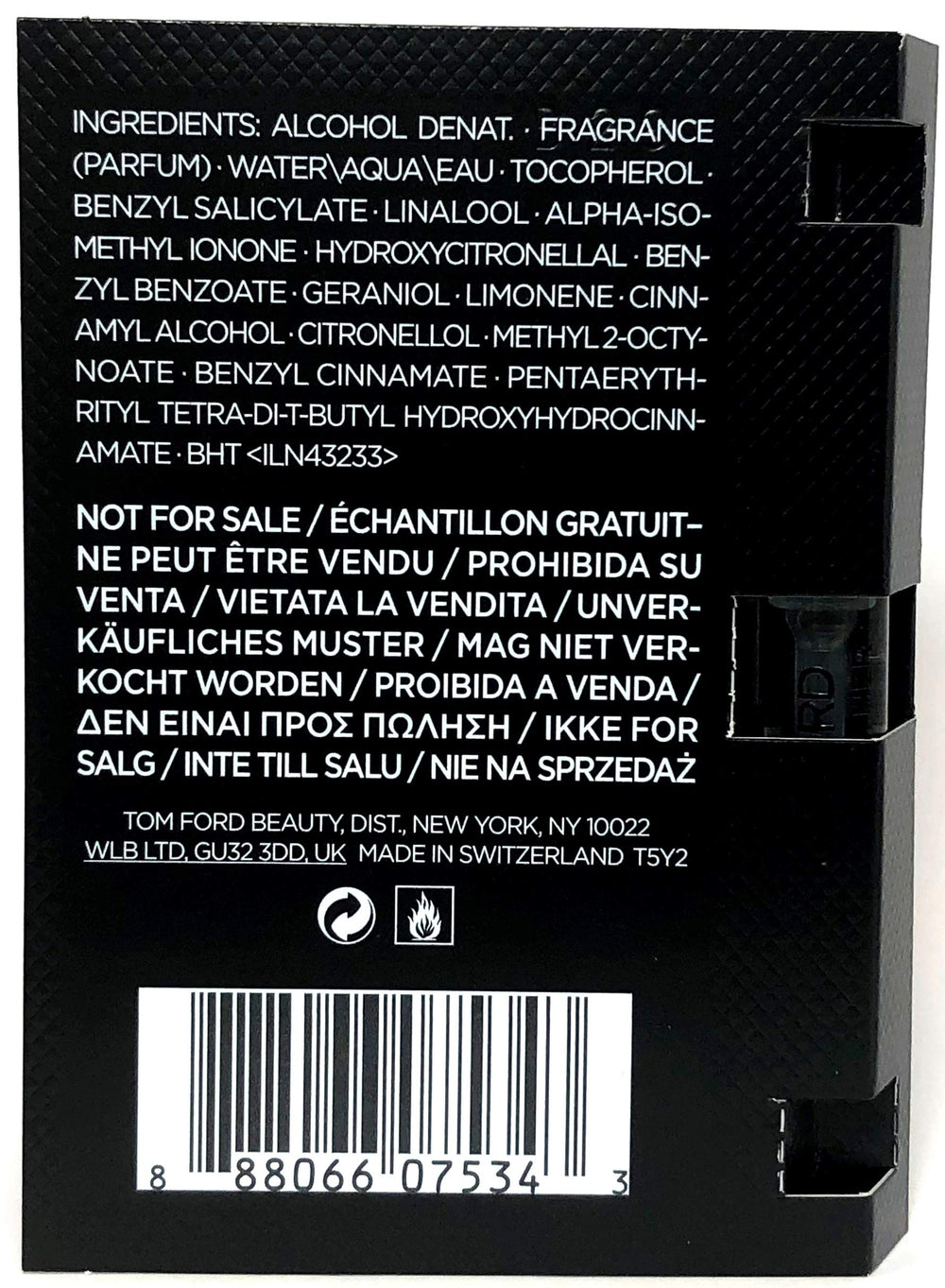 tom ford ombre leather sample vial packaging travel-friendly testing size