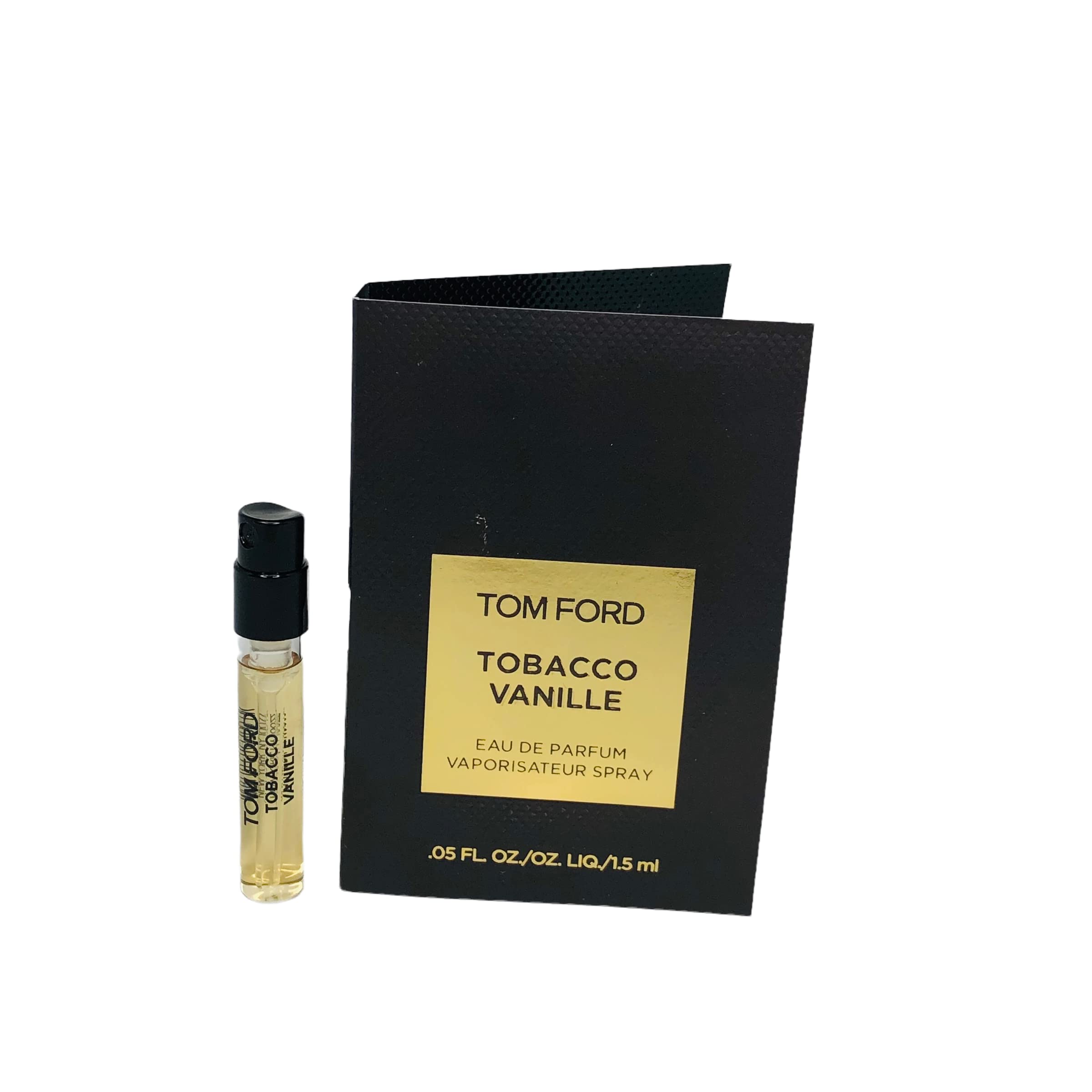 Tom Ford Tobacco Vanille sampler bottle front view for on-the-go fragrance testing.