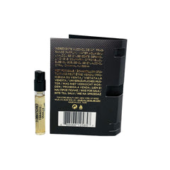 Tom Ford Tobacco Vanille sampler vial closeup ideal for travel-friendly fragrance testing.